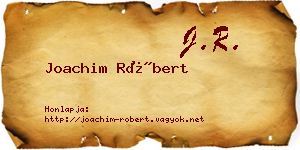 Joachim Róbert névjegykártya