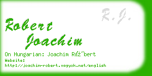 robert joachim business card